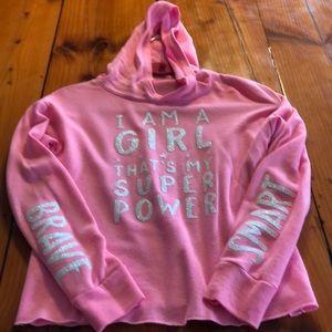 Justice pink hoodie size 12.